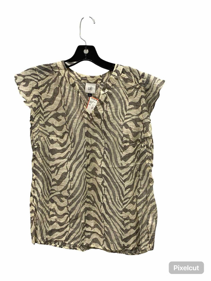 Cabi Size S Grey White Tank Top