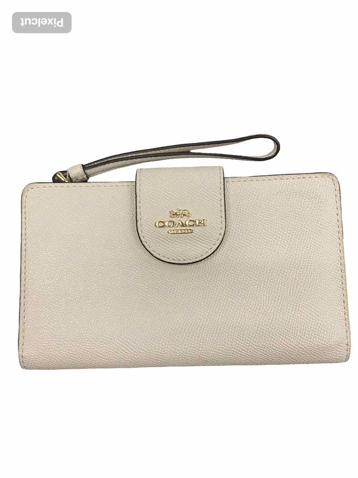 COACH Chalk/Gold Phone Wallet
