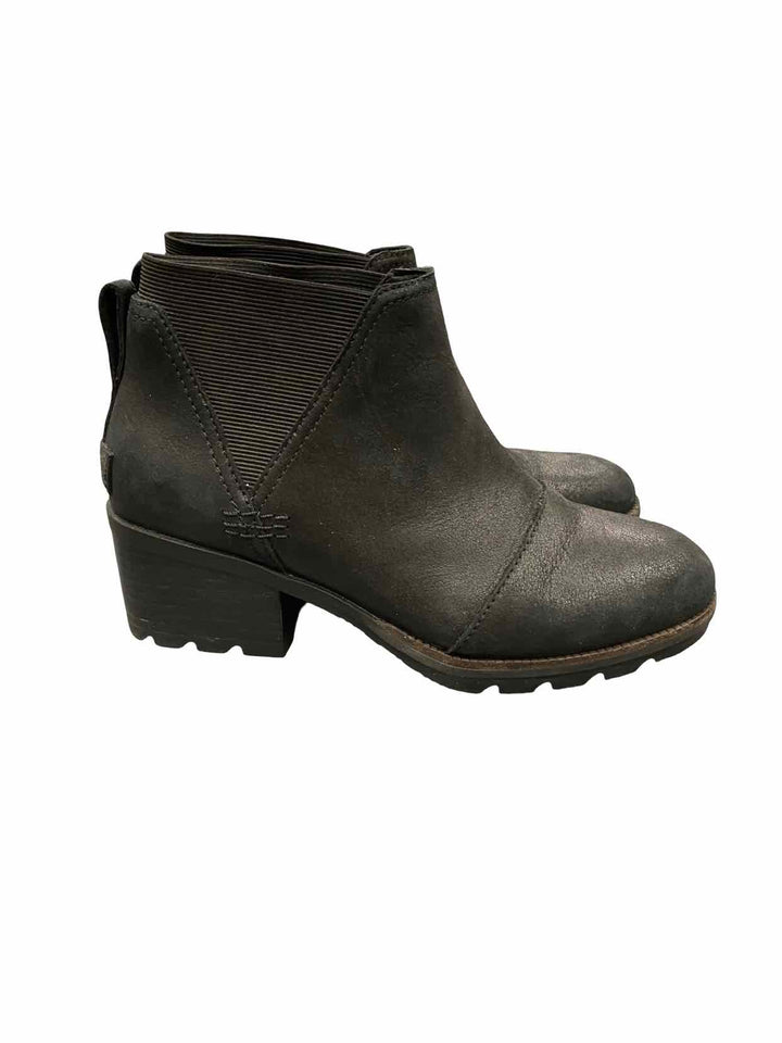 Sorel Shoe Size 6 Black Leather Cate Boots(Ankle)