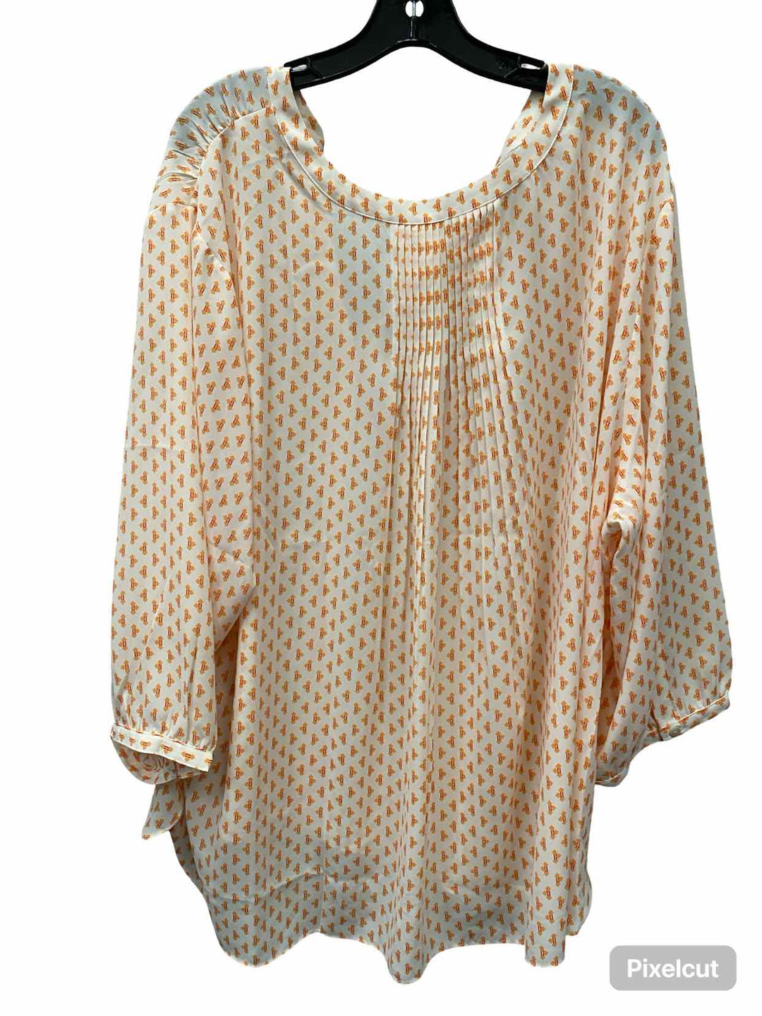 NYDJ Size 3X Orange Print Long Sleeve Shirts