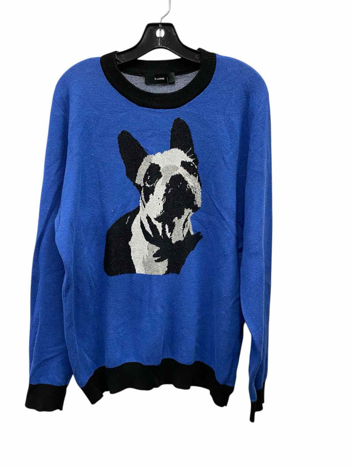 Unknown Brand Size XL Blue Black 55% Cotton Sweater
