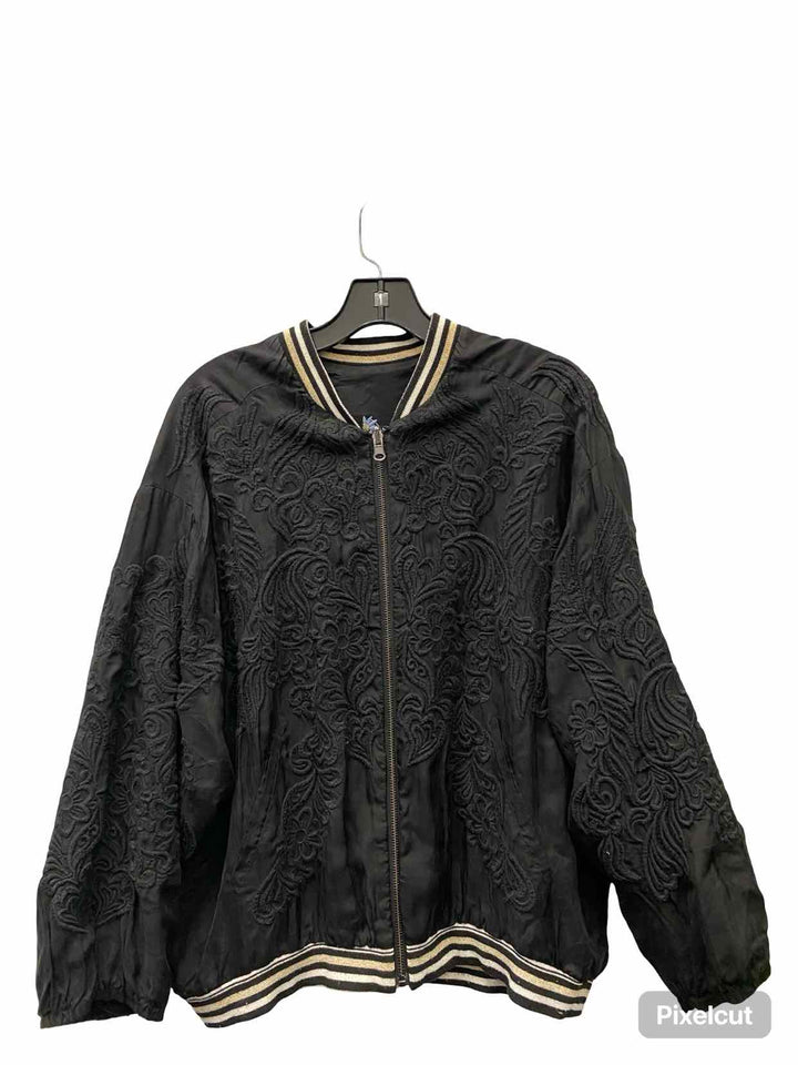 Johnny Was Size S Black Embroidered Coat(short)