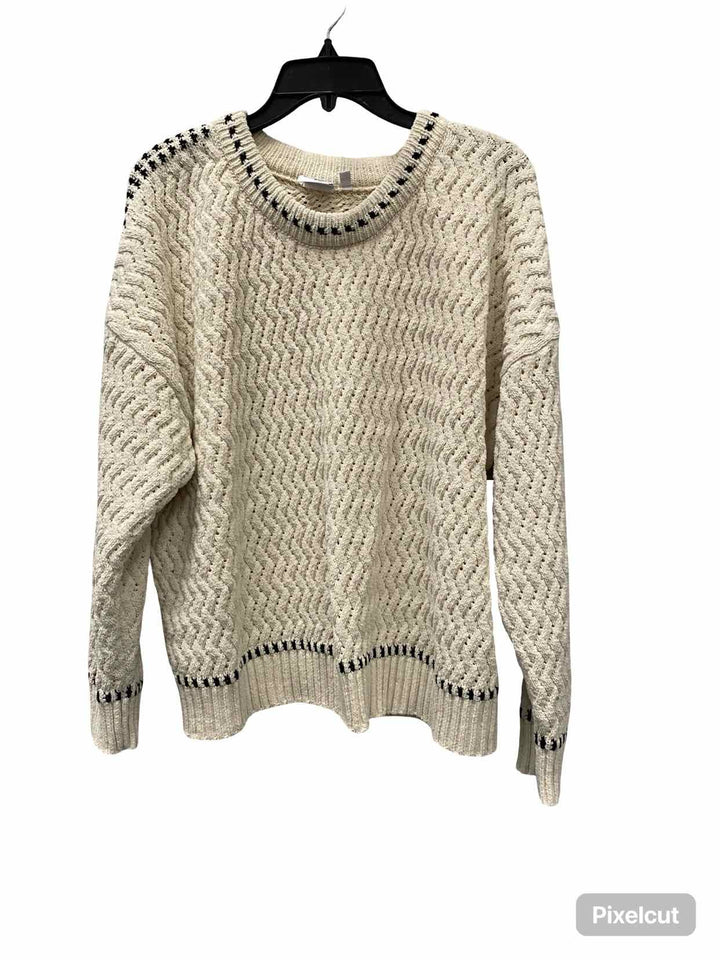 37 Orchard Size XL Cream Black Sweater