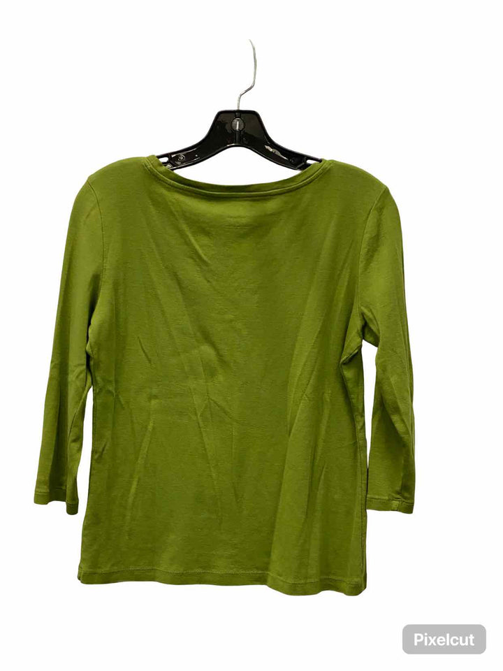 Talbots Size S Green 100% cotton Long Sleeve Shirts