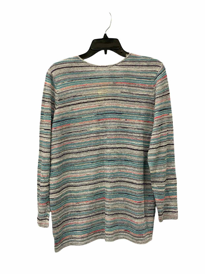 Nic + Zoe Size L Blue Gray Sweater