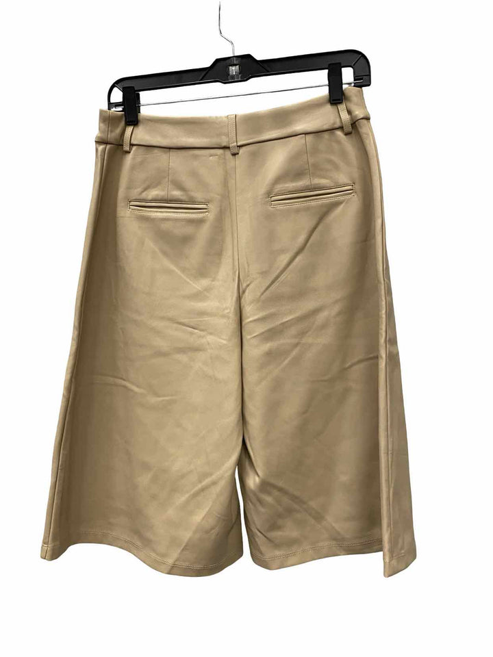 Avec Les Filles Size S Beige Leather Shorts