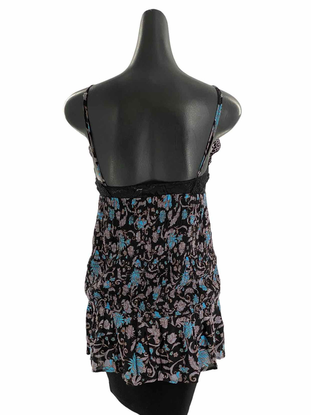 Free People Size XS Black Purple Print Dress