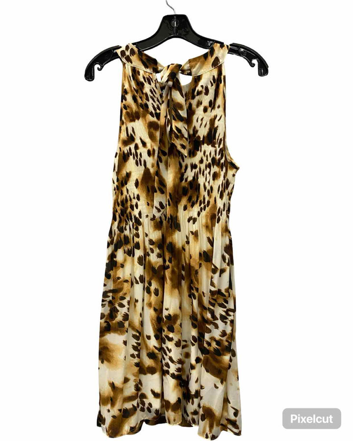 Ninety Clothing Co. Size S Brown Print Dress
