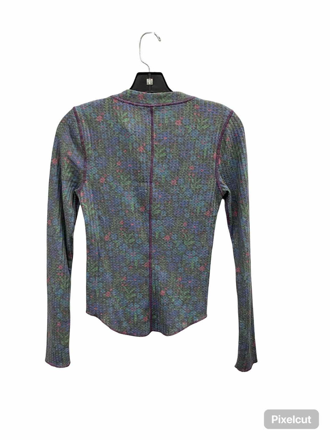 Natural Life Size XS Gray Floral Long Sleeve Shirts