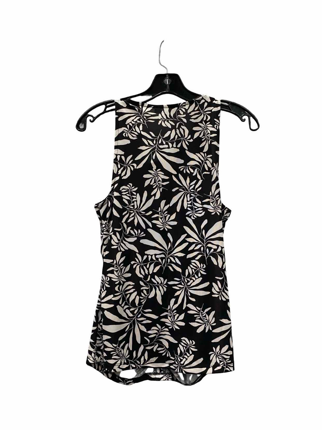 international conecepts Size M Black White Floral Tank Top