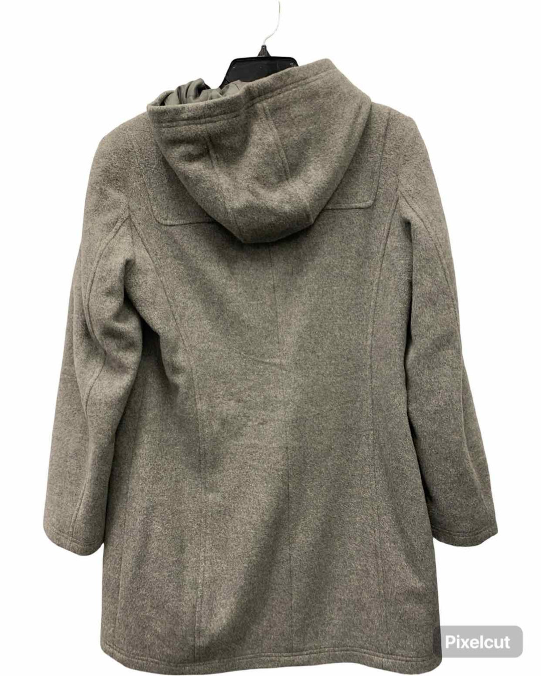 LL Bean Size 10 Grey 100% Lambswool Duffel Coat(Long)