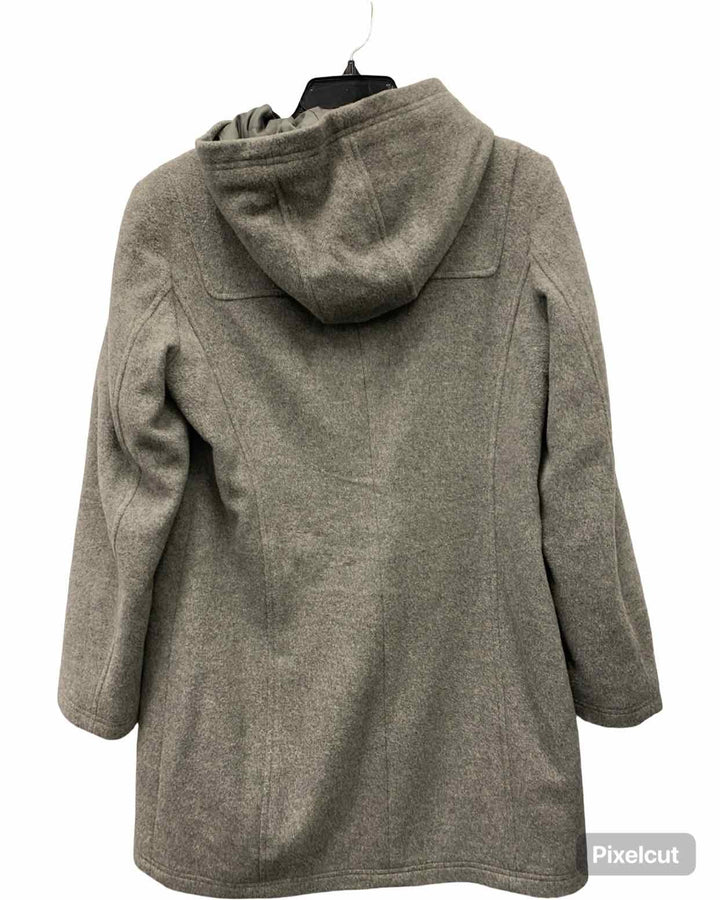 LL Bean Size 10 Grey 100% Lambswool Duffel Coat(Long)