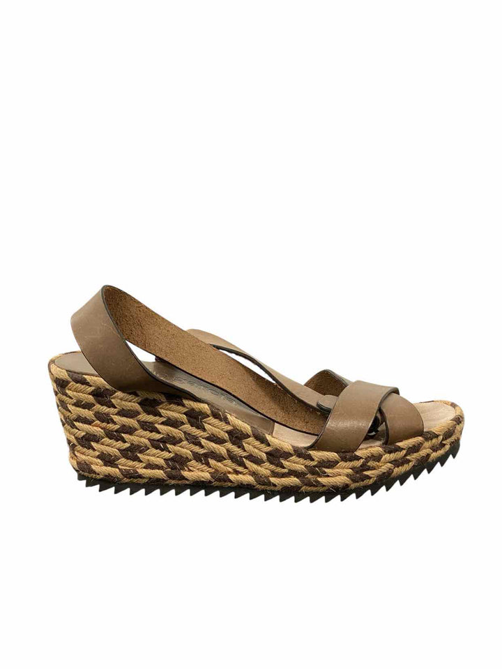 Pedro Garcia Shoe Size 38 Brown Leather Wedge Heel Sandals
