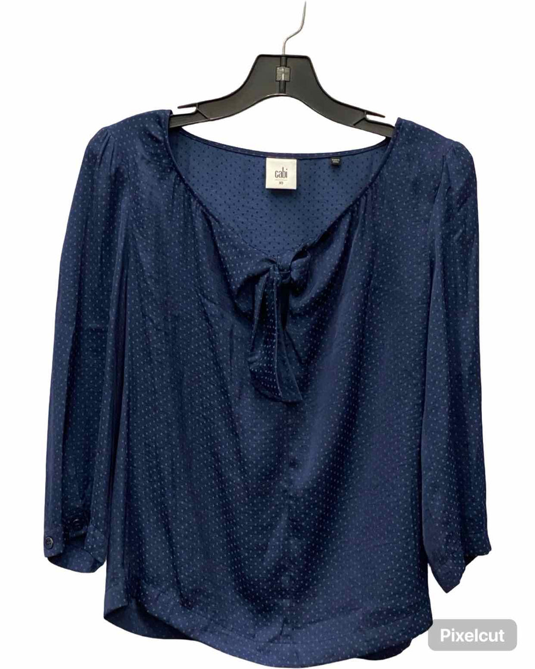 Cabi Size XS Blue Polka Dots Long Sleeve Shirts