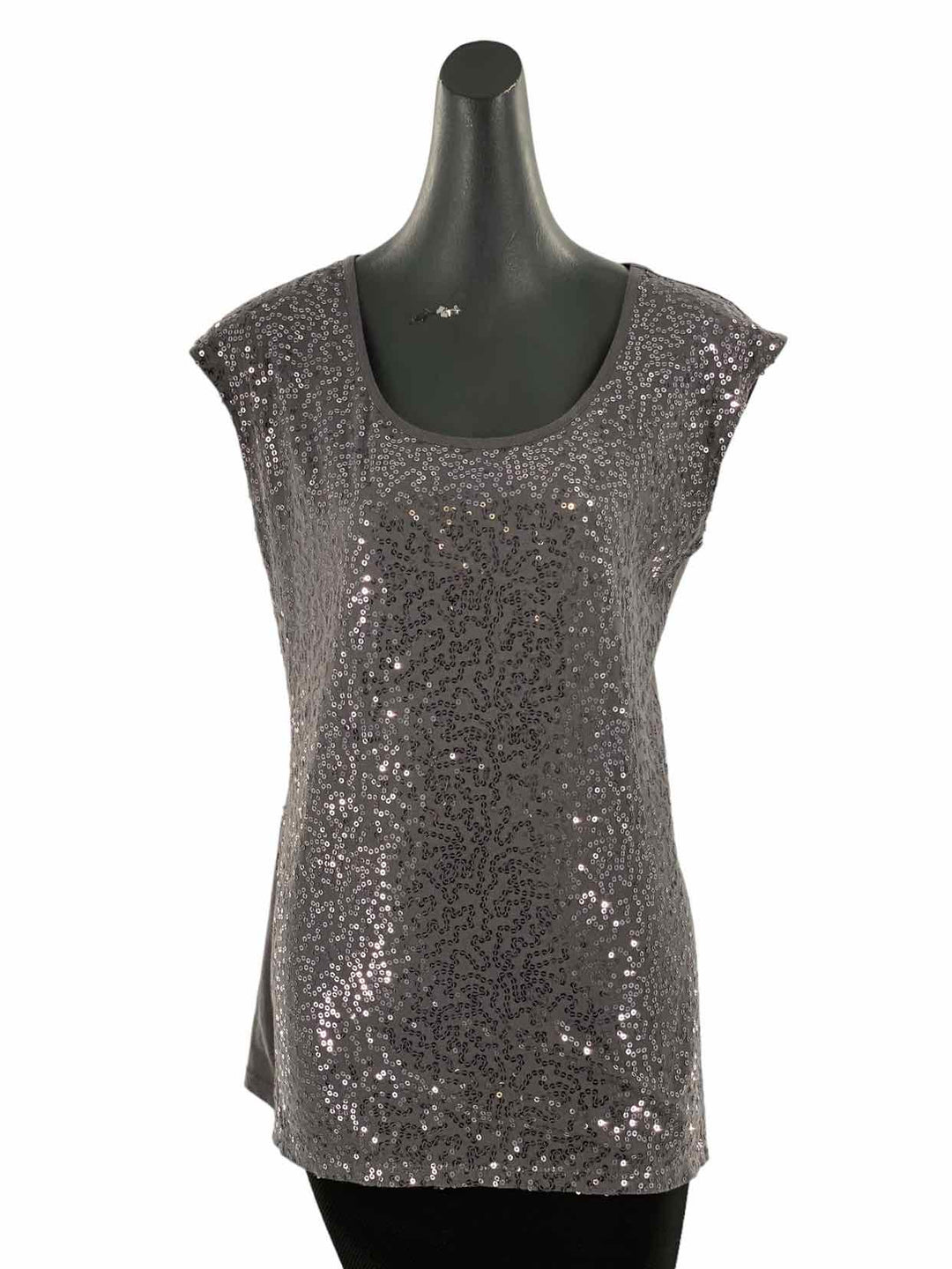 Ann Taylor Size M Gray sequined Tank Top