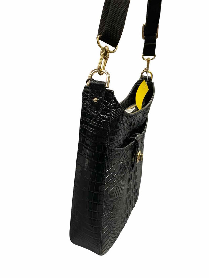 Brahmin Black Leia Crossbody Purse