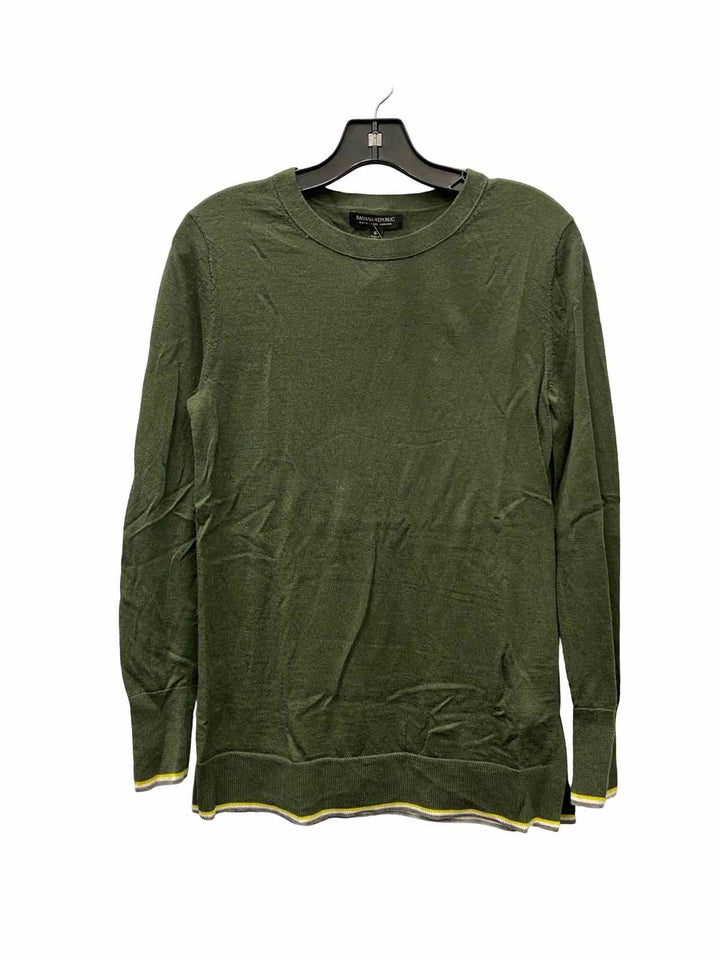 Banana Republic Size S Green Extra Fine Merino Wool Sweater
