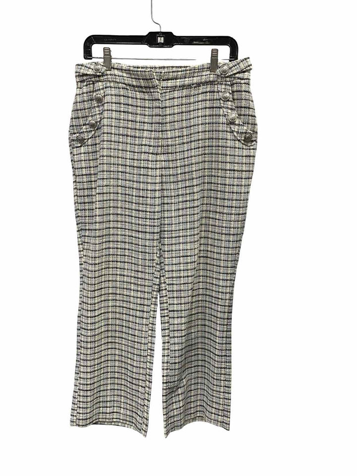 BCBG Size M White/Black Baby Blue Pants