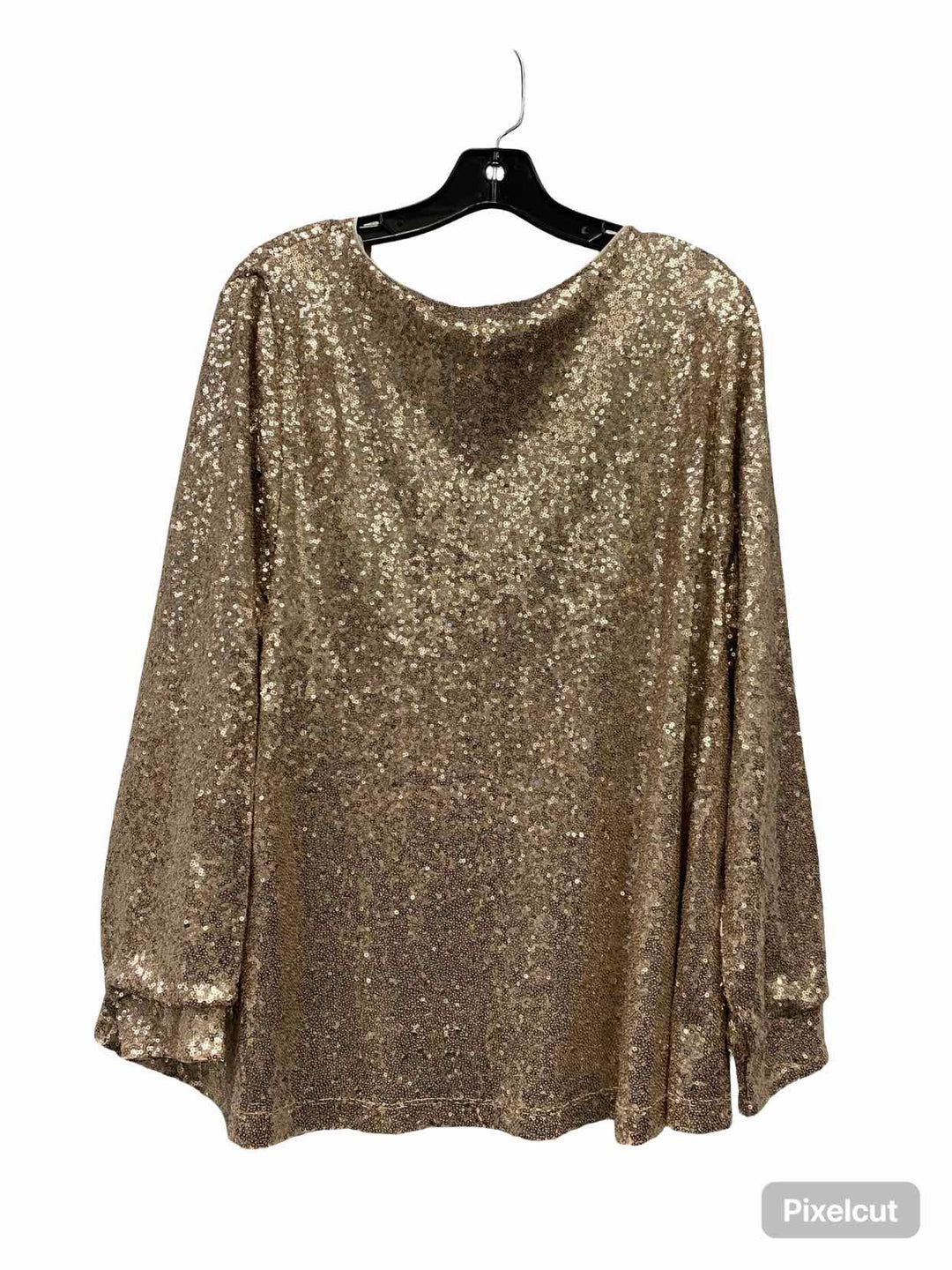 Lane Bryant Size 16 Rose Gold sequined Long Sleeve Shirts