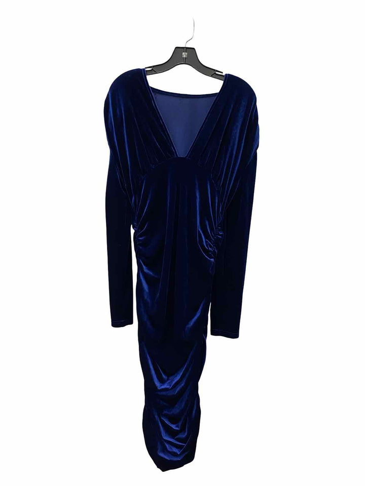 Unknown Brand Size L Blue Velvet Dress