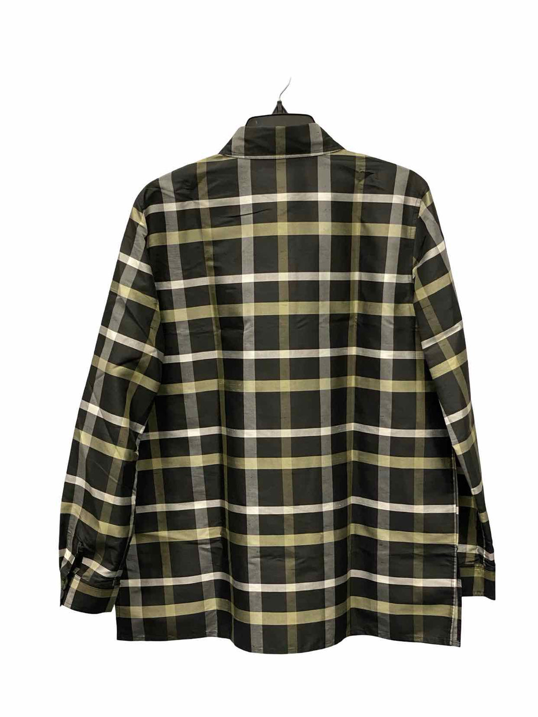 Coldwater Creek Size L Black Plaid Long Sleeve Shirts