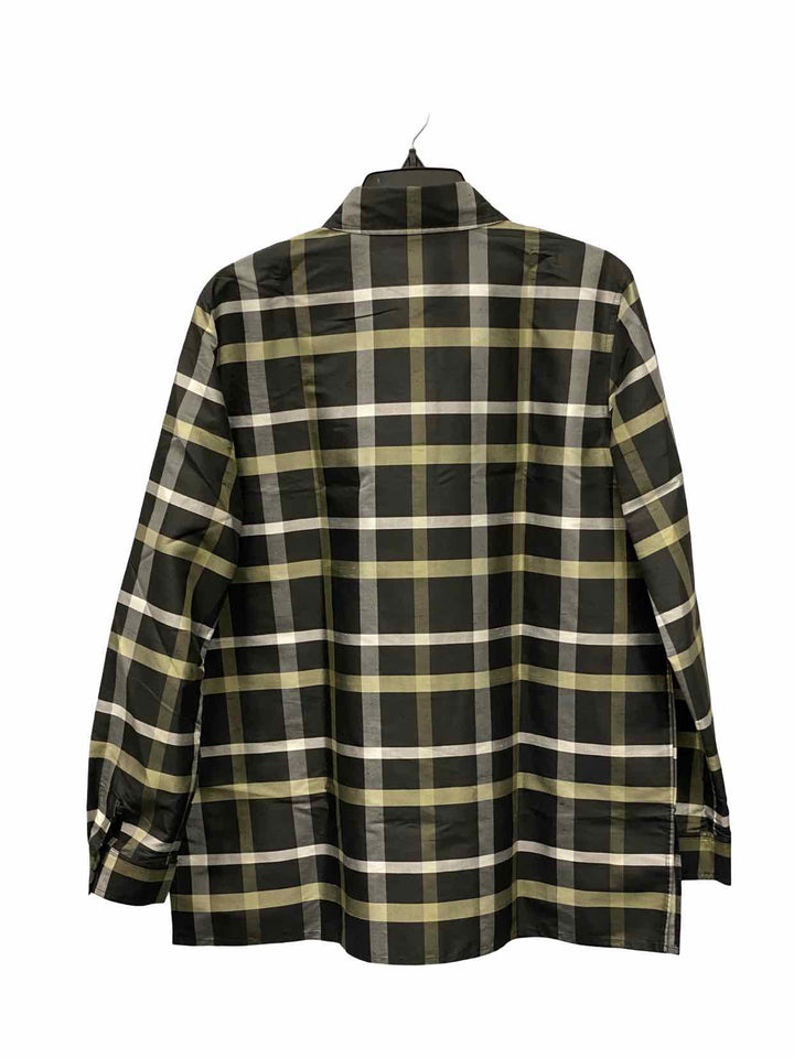Coldwater Creek Size L Black Plaid Long Sleeve Shirts