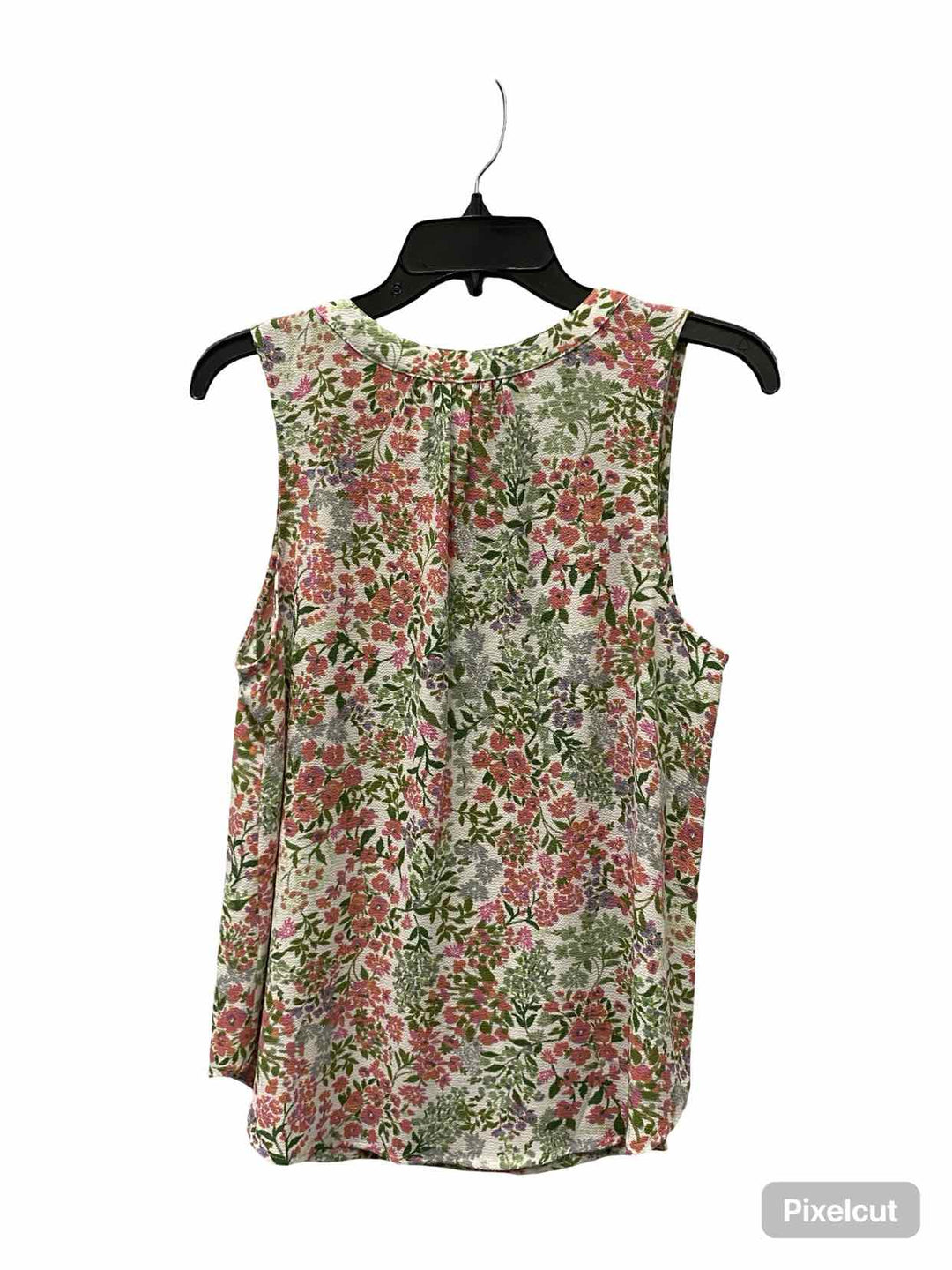 41 Hawthorn Size M Green Pink Floral Tank Top
