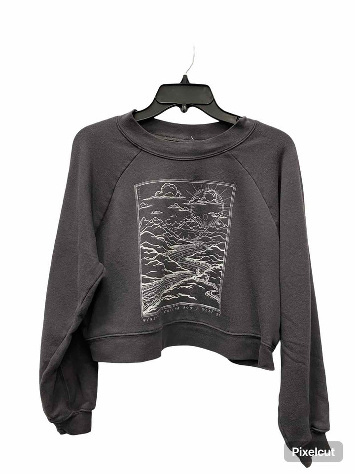 Unknown Brand Size M Gray Print Sweatshirt