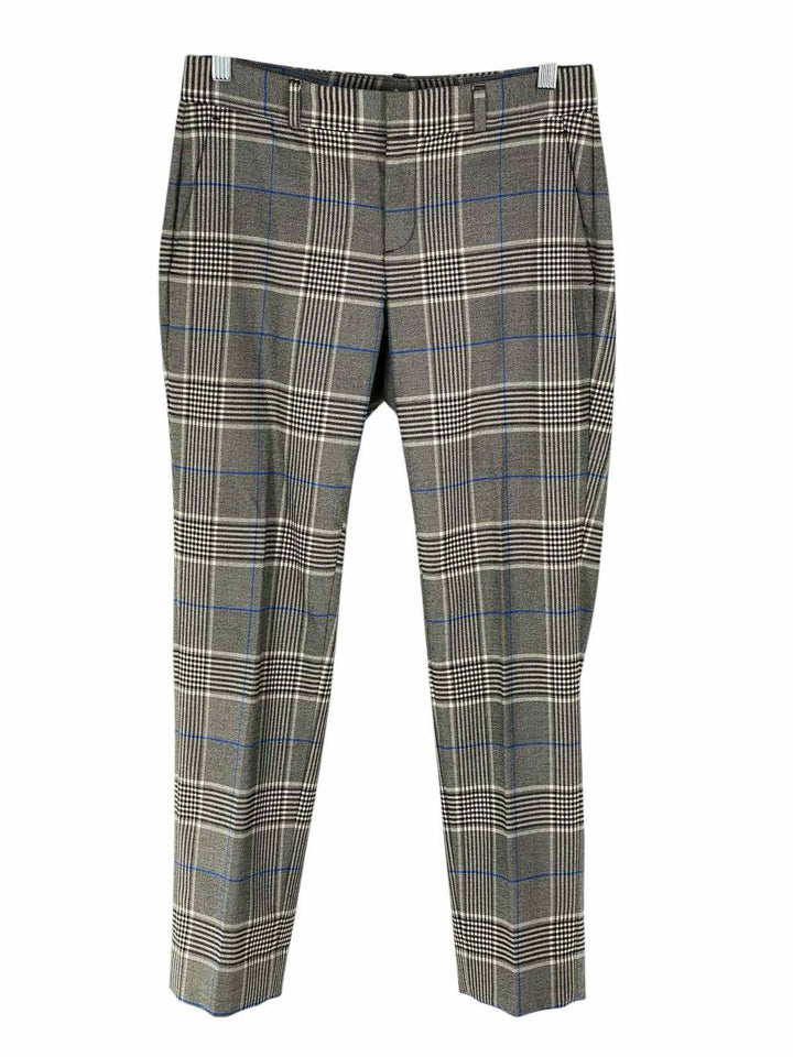 Banana Republic Size 0 Grey Black Plaid Pants