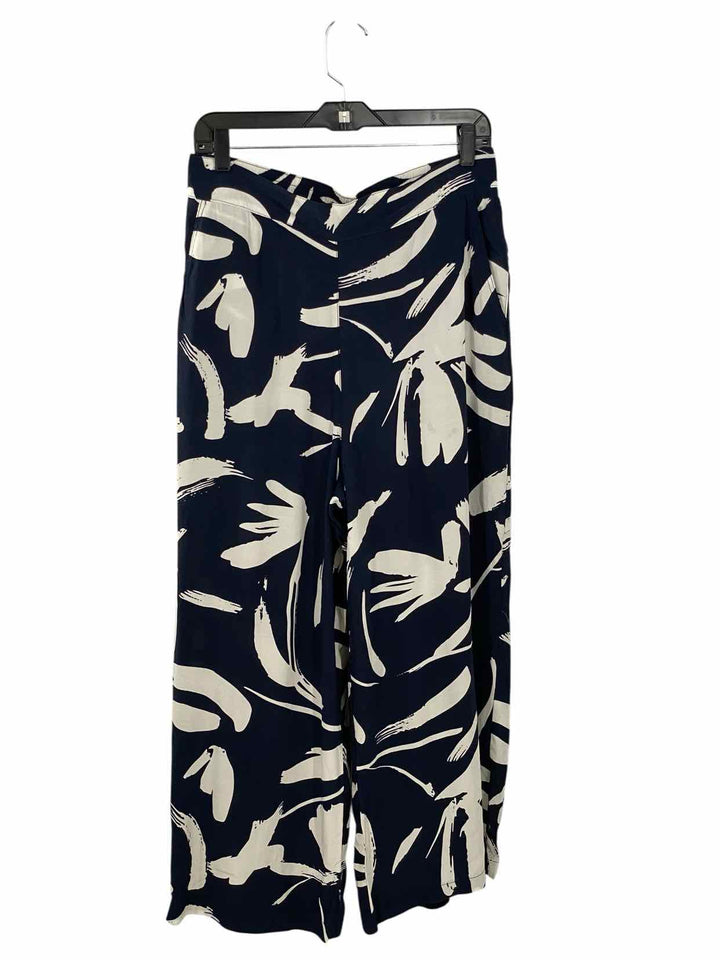 T Tahari Size L Blue White Pants
