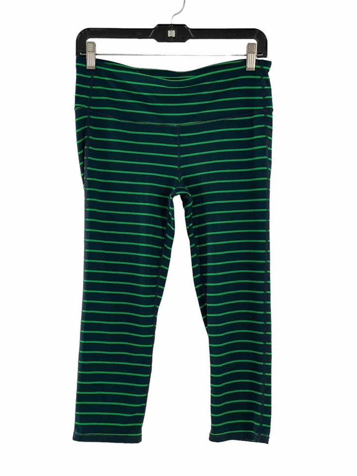 Athleta Size M Navy Green Stripe Athletic Pants