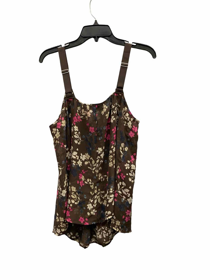 Lane Bryant Size 16 Brown Floral Tank Top