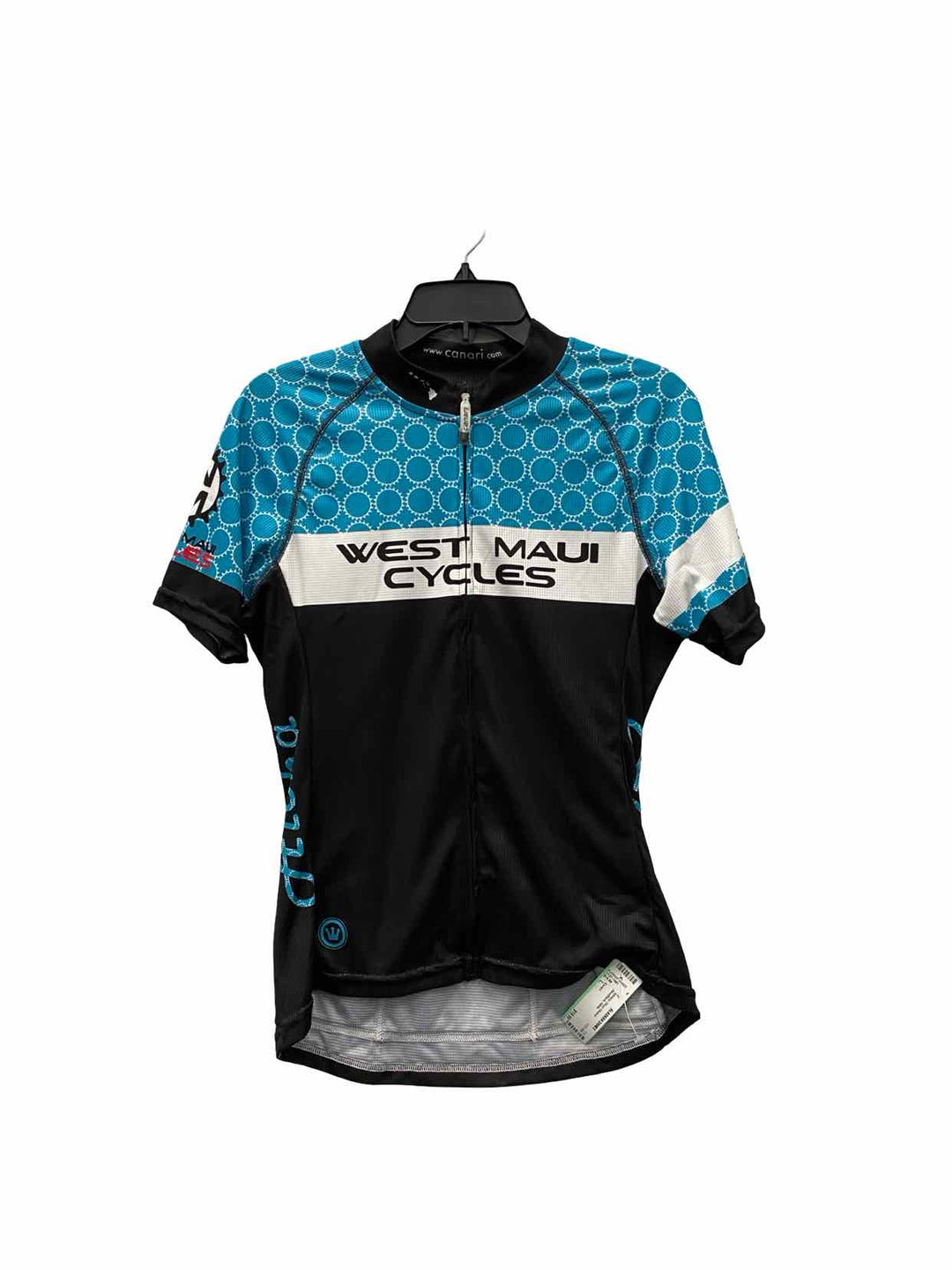 Canari Size L Blue/Black White Athletic Short Sleeve