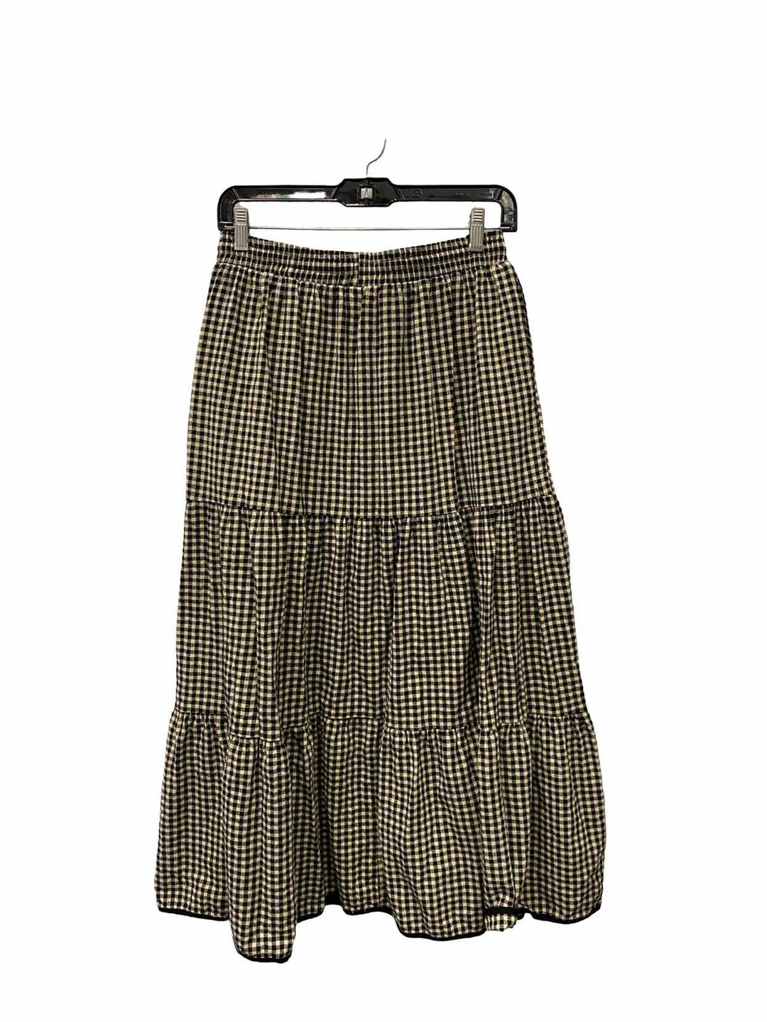Miou Muse Size M Beige Black Gigham 100% cotton Skirt