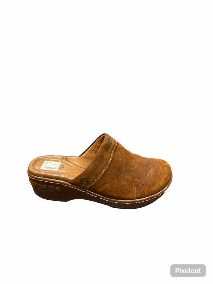 Born Shoe Size 6 Brown Bandy Clogs