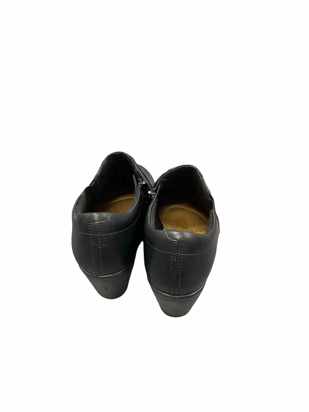 Clarks Shoe Size 7 Black Leather Emily 2 Reyna Heels