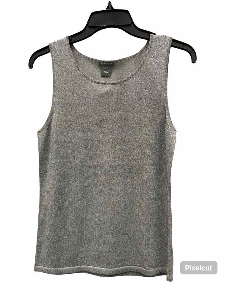 Ann Taylor Size M Silver Sparkly Tank Top