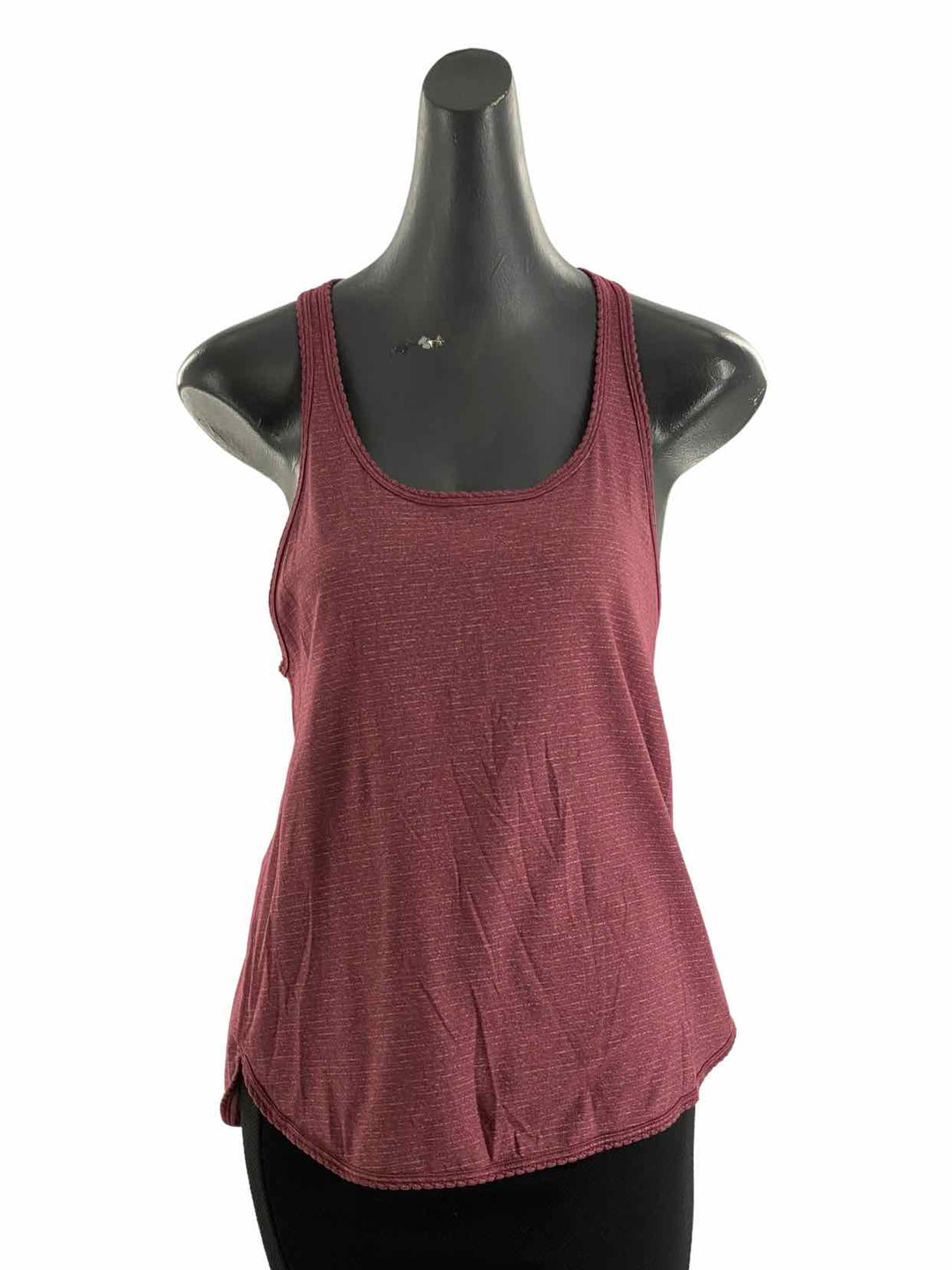 Lululemon Size M Burgundy Heather Athletic Tank Top