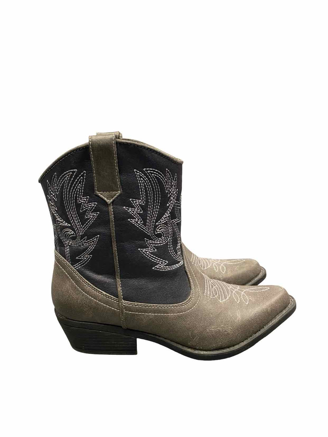 London Rebel Shoe Size 5.5 Grey Faux Leather Boots(Ankle)