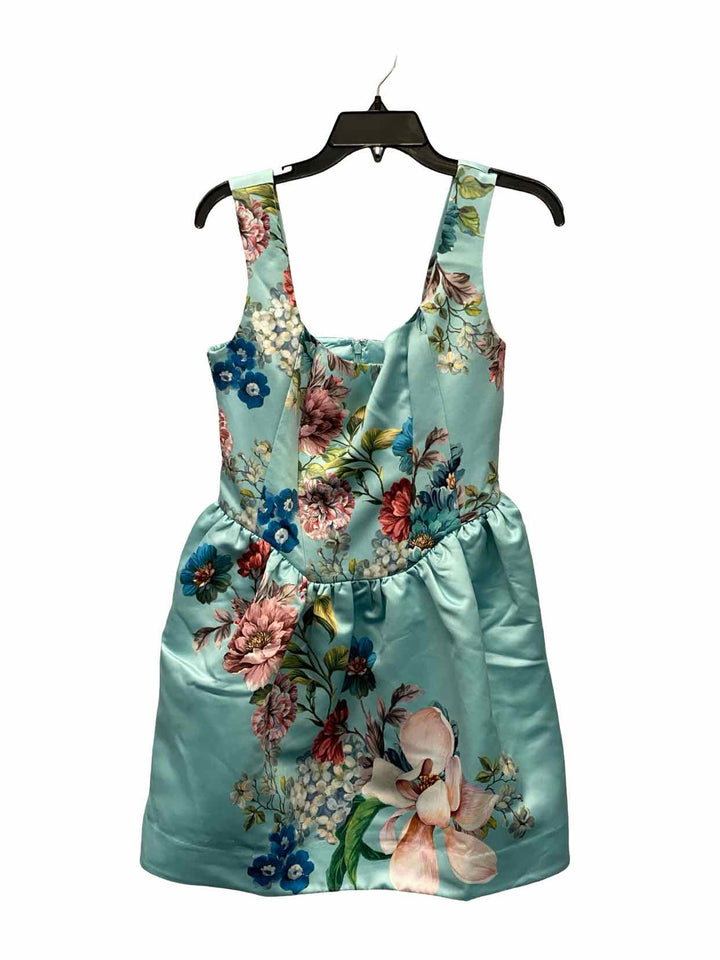 Maeve Size S Sky Blue Floral Pockets Dress