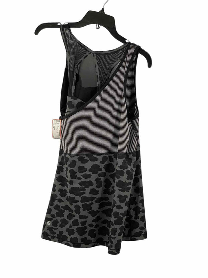 Lululemon Size 12 Grey Striped & Lepord Athletic Tank Top