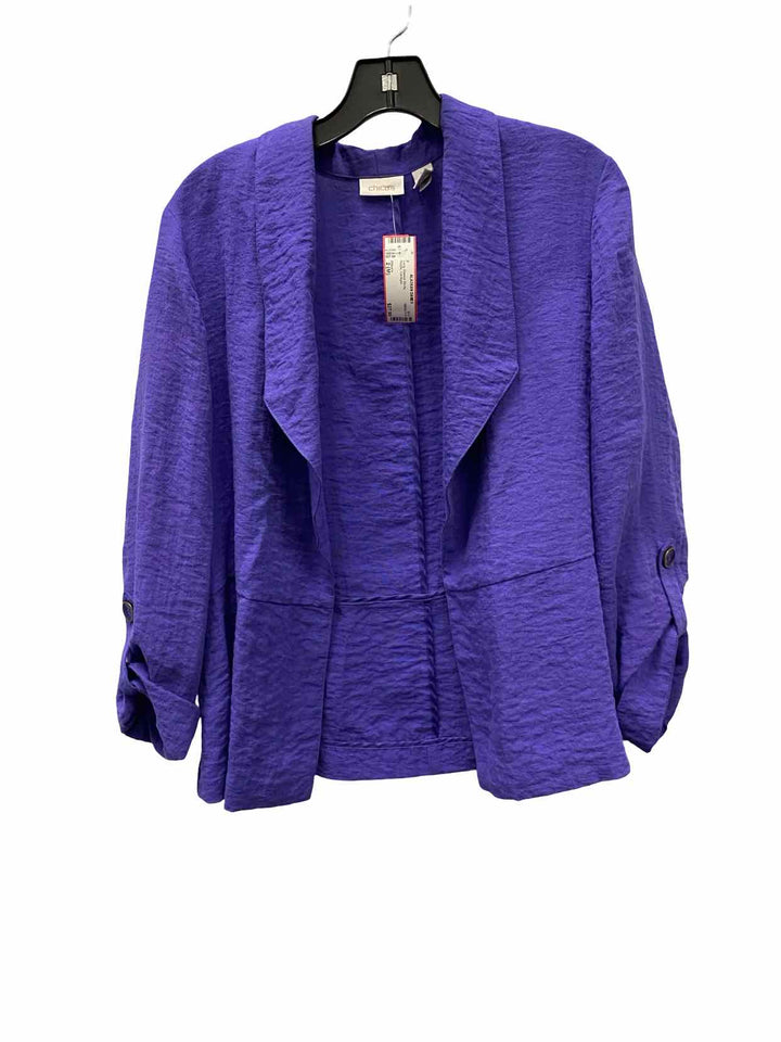 Chico's Size 2 (M) Purple Long Sleeve Shirts