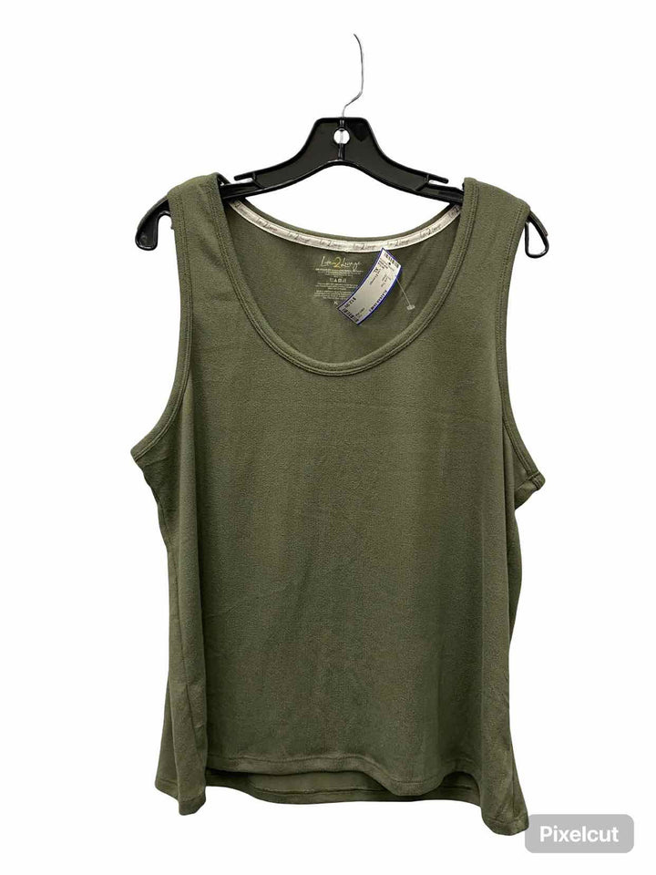 Live 2 Lounge Size XL Green Tank Top