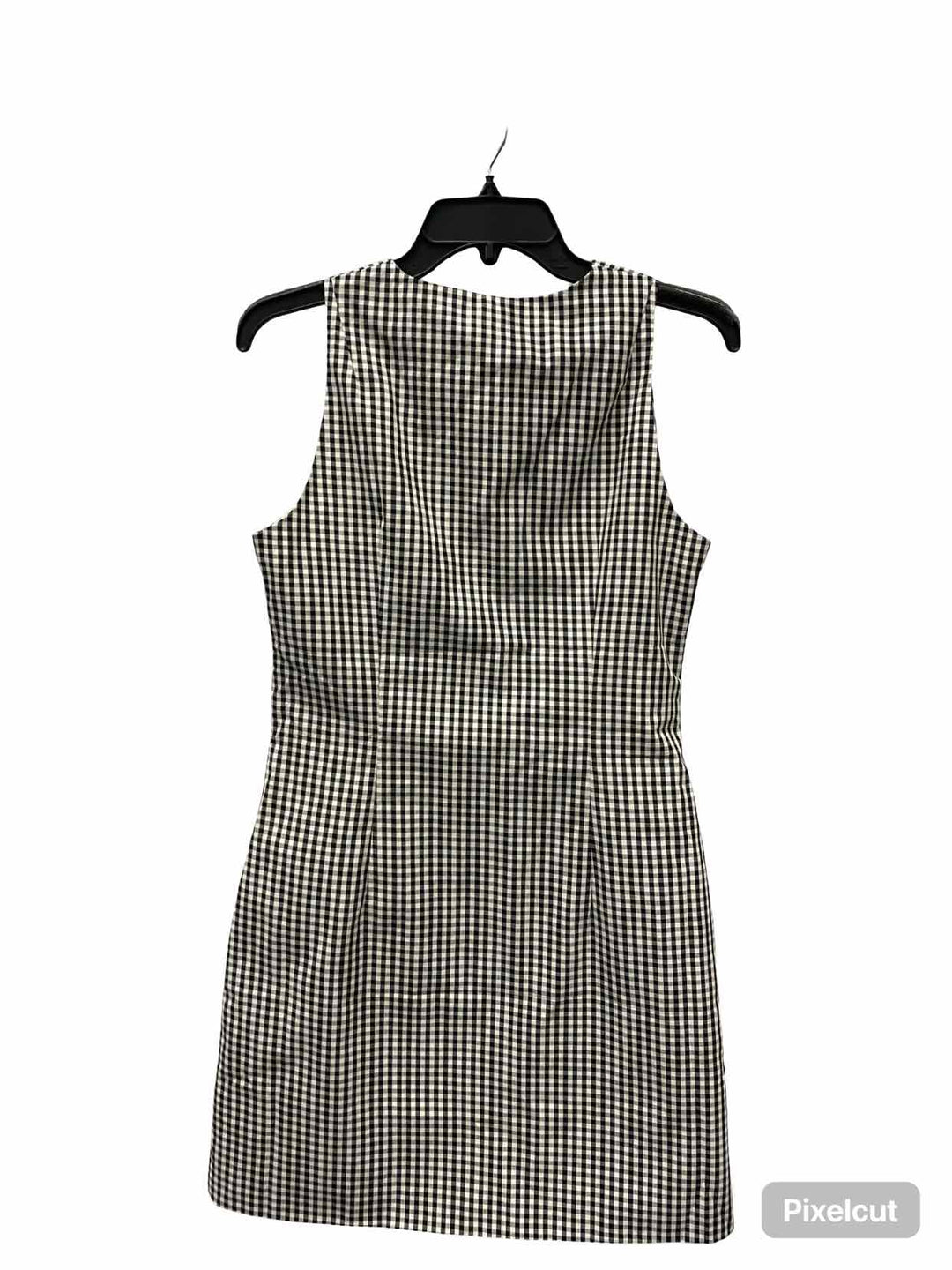 French Connection Size M White Black Plaid 100% cotton Dress