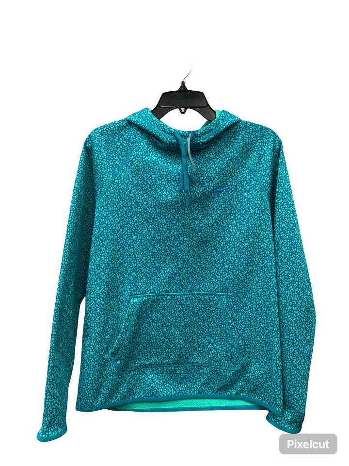 Nike Size S Blue Aqua Print Athletic Jacket