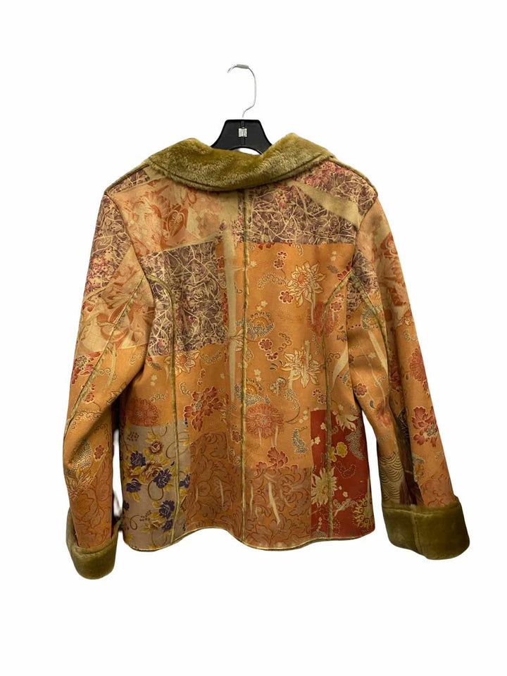 Weavz Size L Beige Orange Print NWOT Jacket (Outdoor)