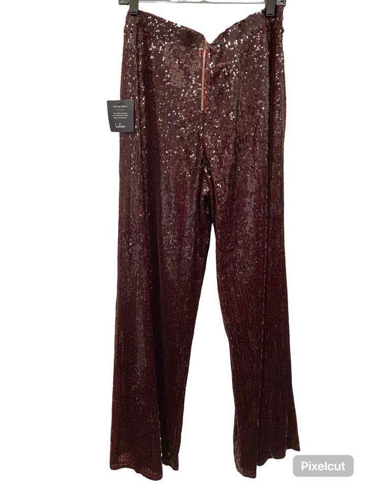 Lulus Size XL Maroon Sequined Pants