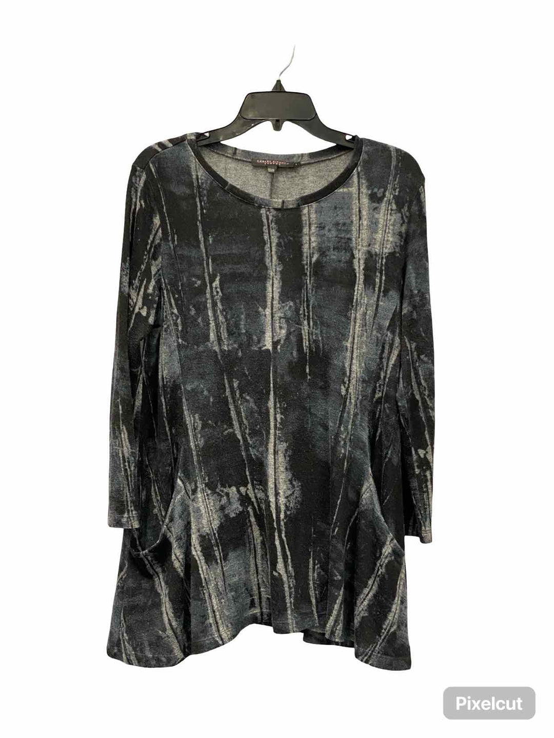 Robert Kitchen Size L Black Gray Long Sleeve Shirts