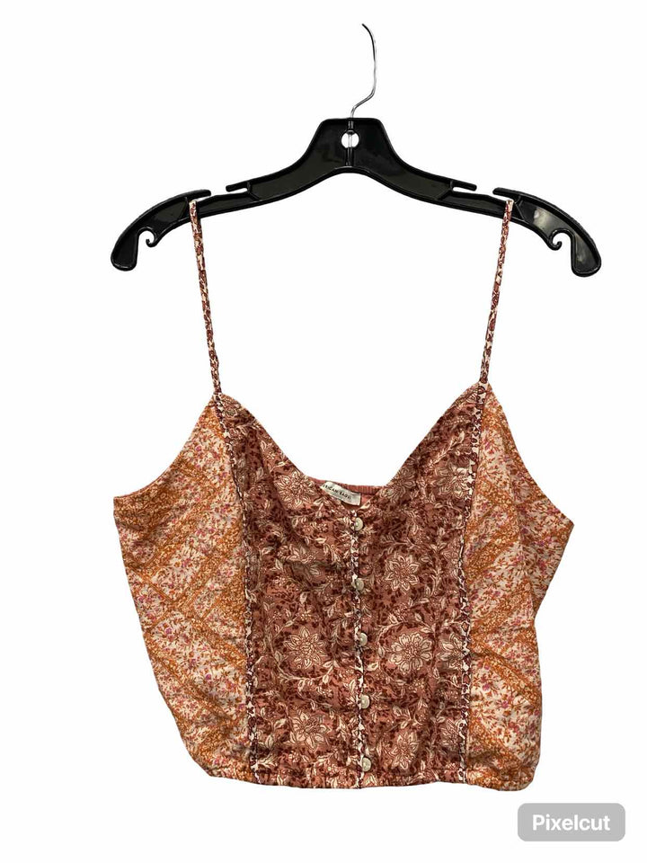 American Eagle Size L Pink Multi-Color Tank Top