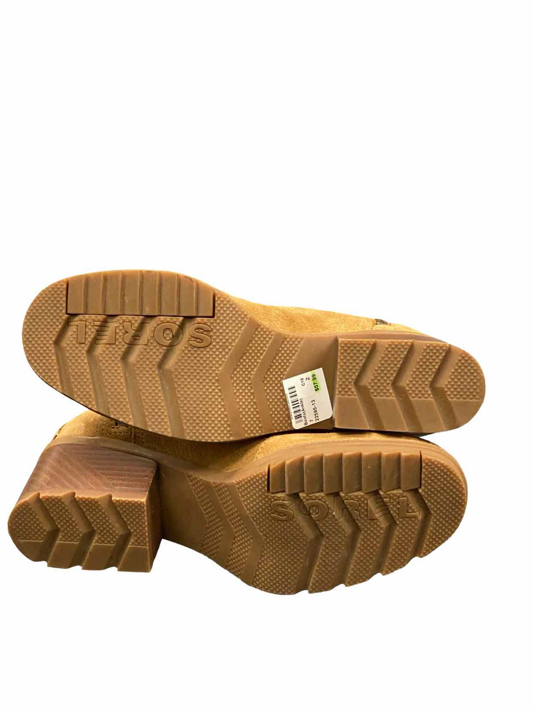 Sorel Shoe Size 7 Camel Brown Suede Cate Waterproof Block Heel Boots(Ankle)